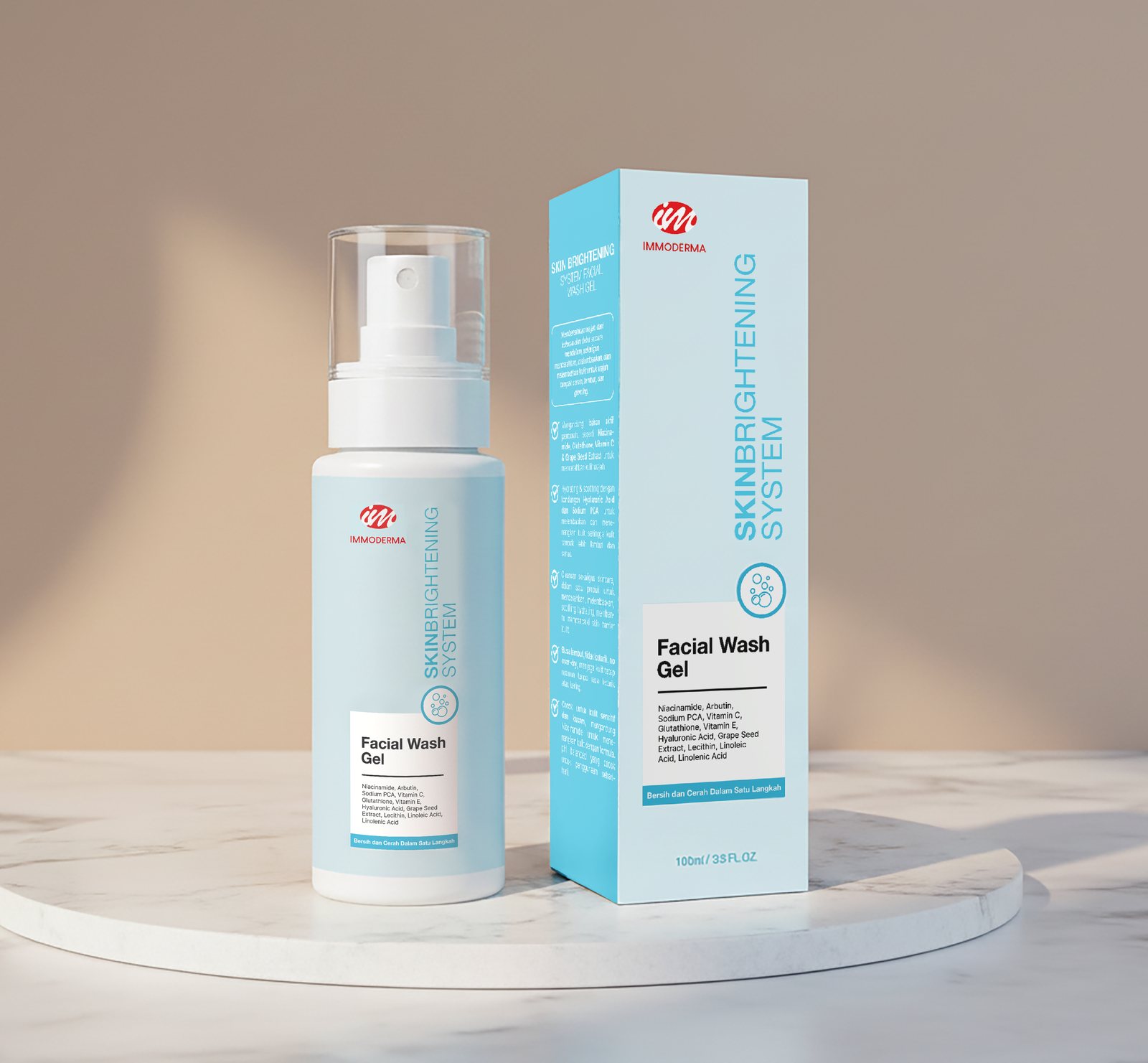 Skin Brightening System Facial Wash Gel